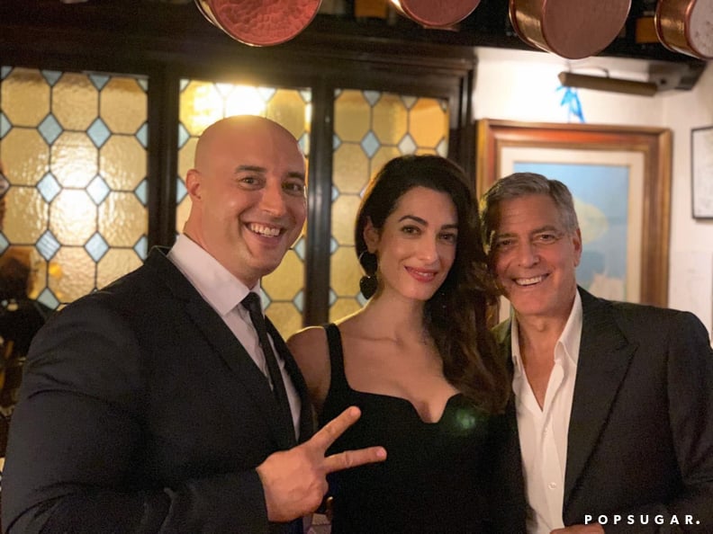 Amal and George Clooney Out to Dinner in Venice