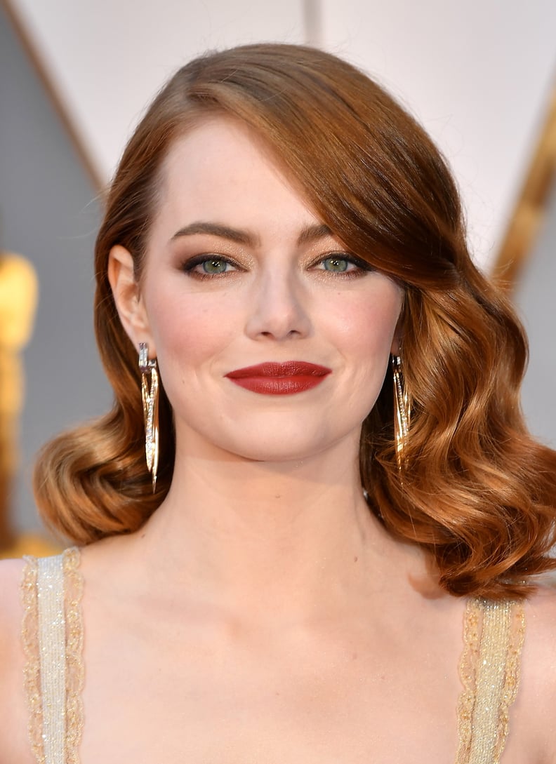 Emma Stone's Red Waves in 2017