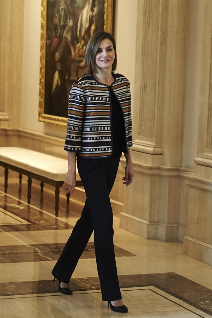 Queen Letizia Wears a Statement Jacket