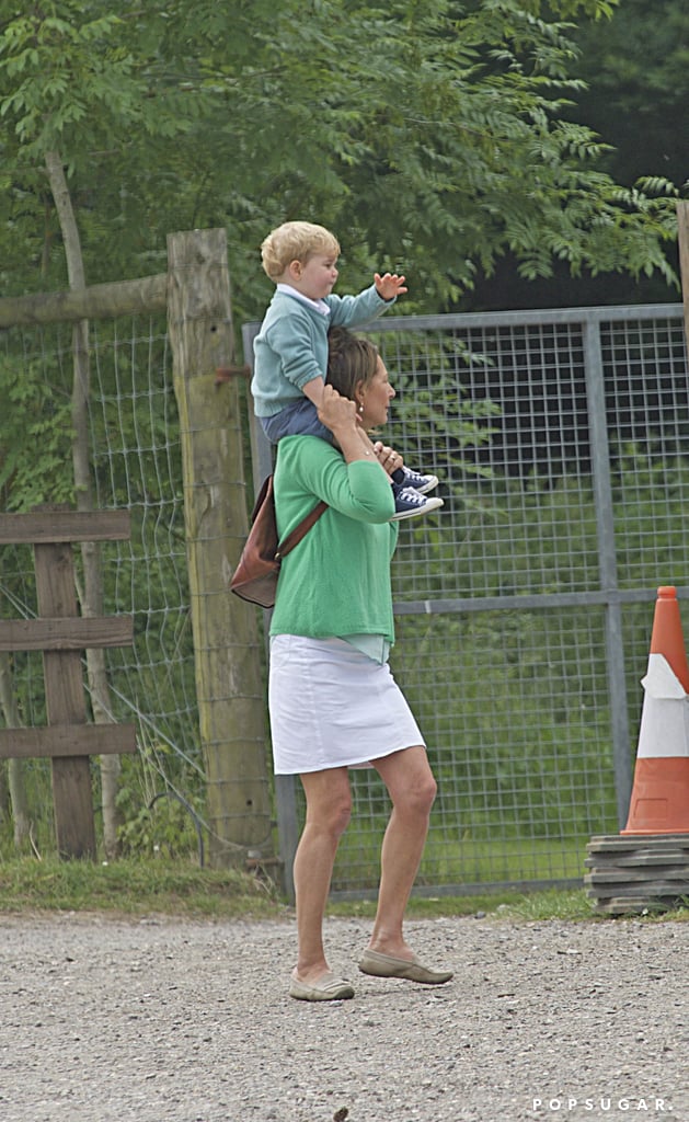 Prince George at Berkshire Petting Zoo With Carole Middleton