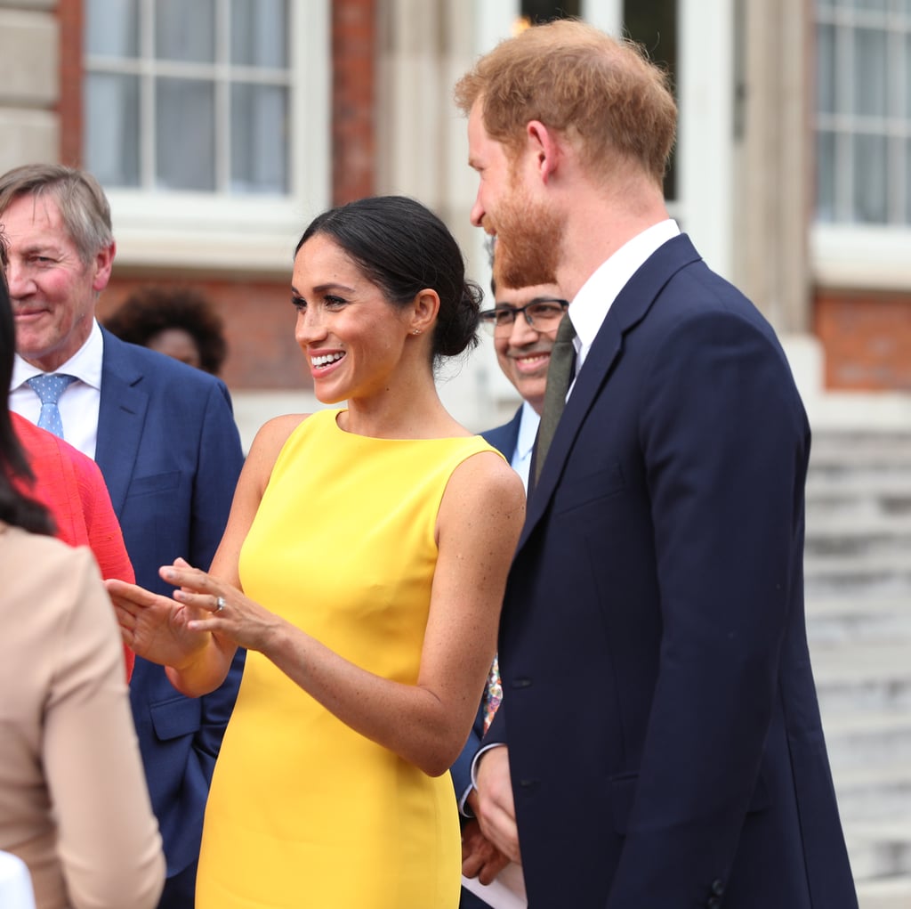 Meghan Markle Yellow Brandon Maxwell Dress