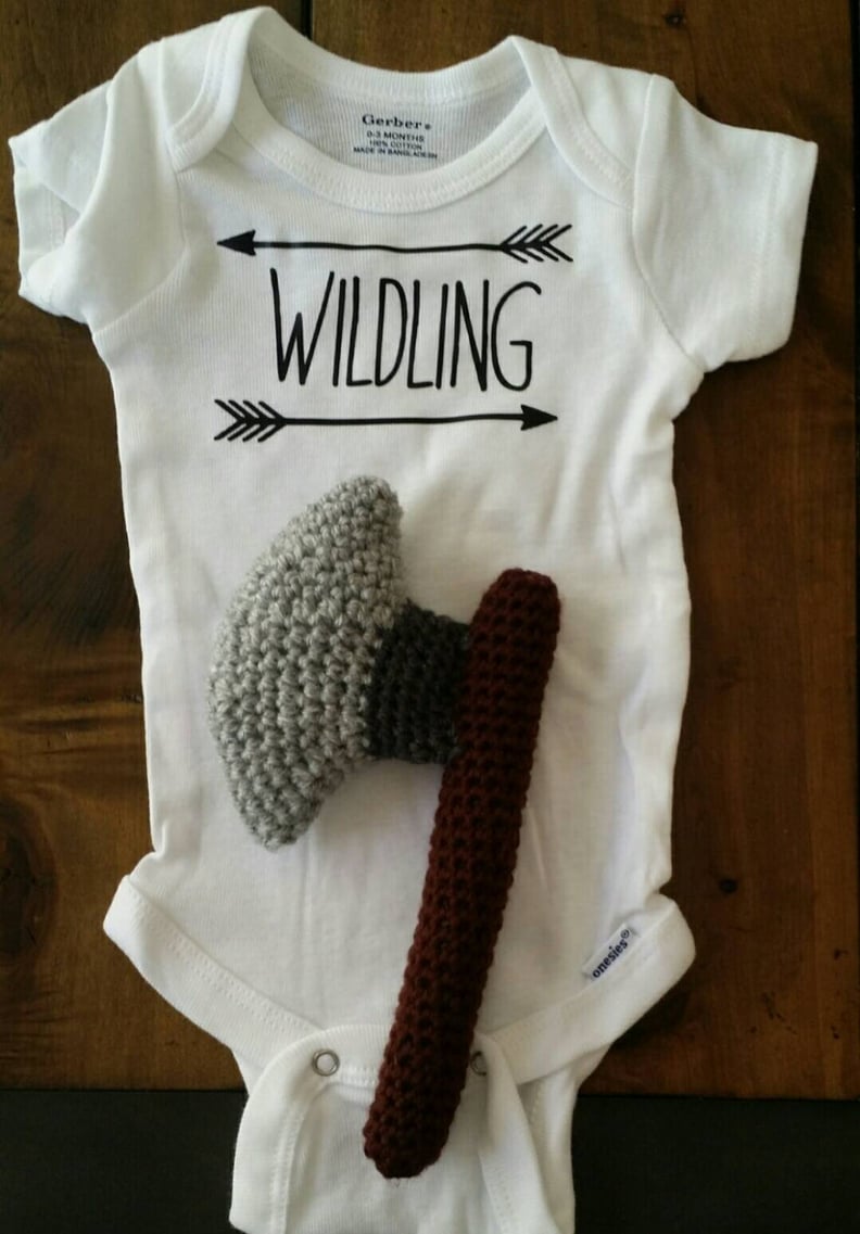 Wilding Onesie and Crocheted Rattle