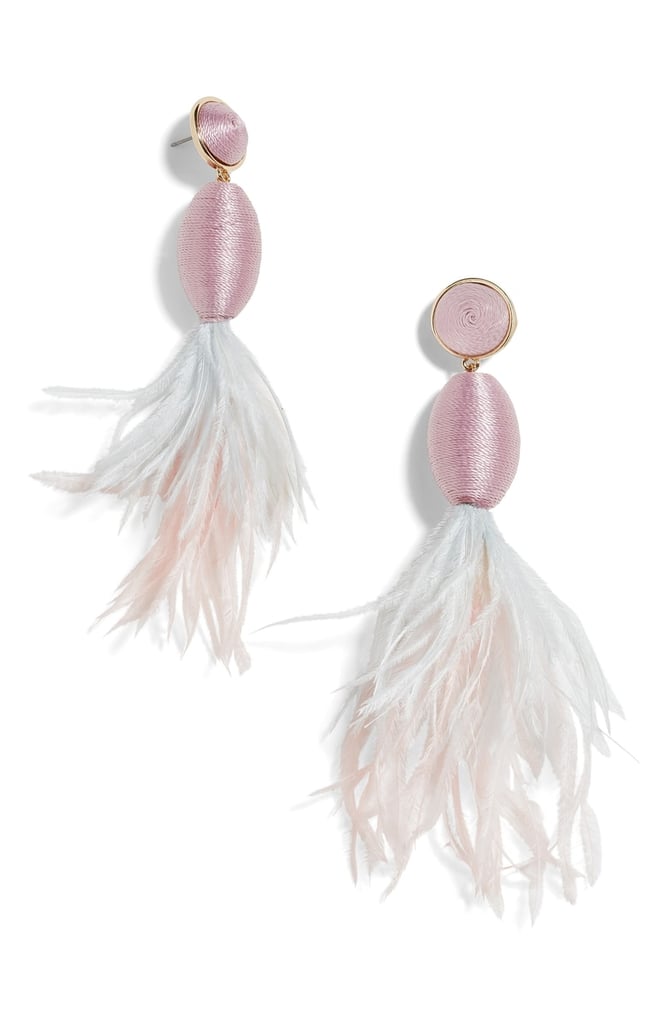Feather Drop Earrings