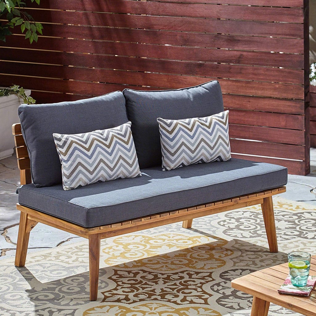 Great Deal Furniture Boyle Outdoor Acacia Wood Loveseat Affordable