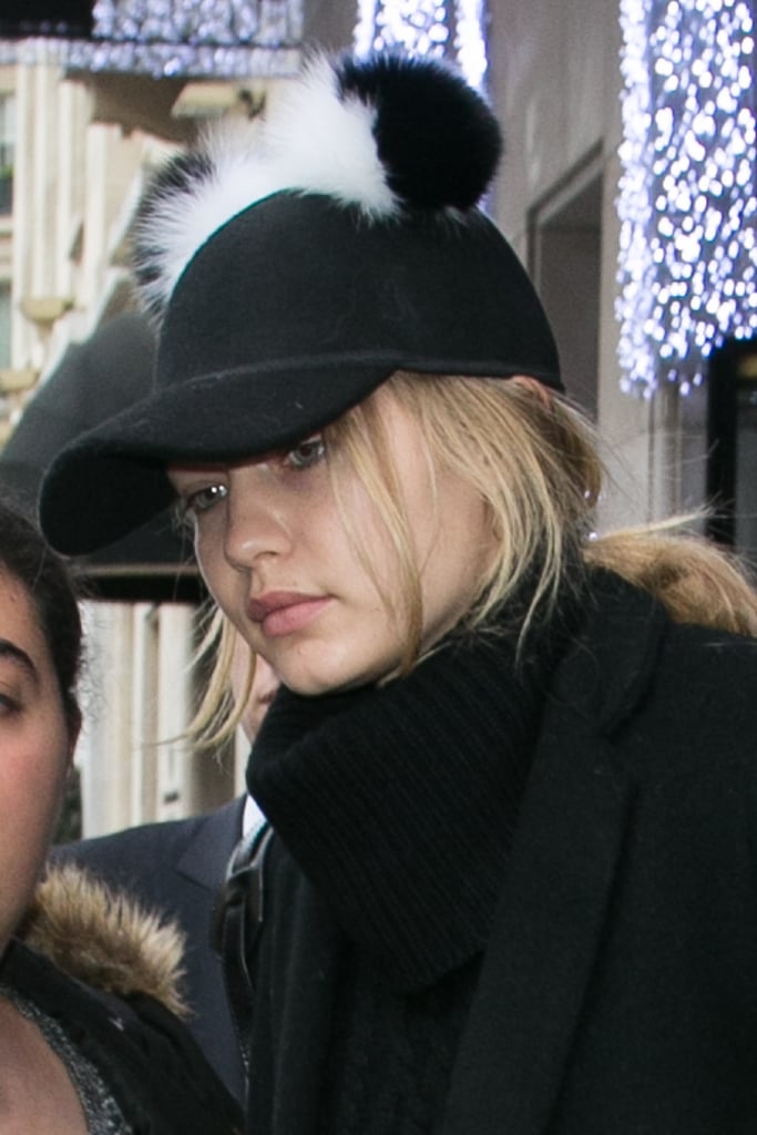 Is she taking notes from Scream Queens? This is no doubt one of the It accessories of Winter.