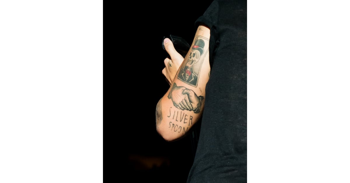 Silver Spoon, Handshake, Skull Pictures of Harry Styles's Tattoos