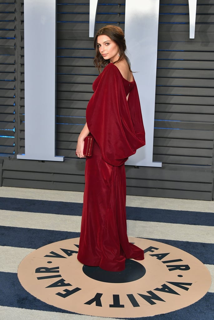 Emily Ratajkowski Red Dress at Oscars Afterparty 2018