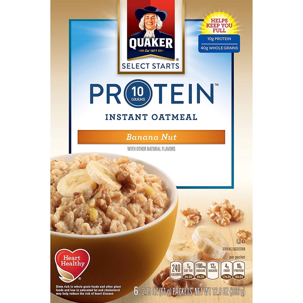 Quaker Select Starts Protein Instant Banana Nut Oatmeal Best High Protein Breakfast Foods