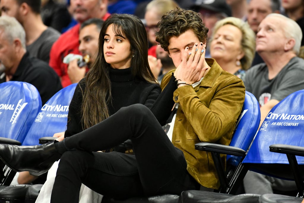 Camila Cabello and Shawn Mendes at a Basketball Game
