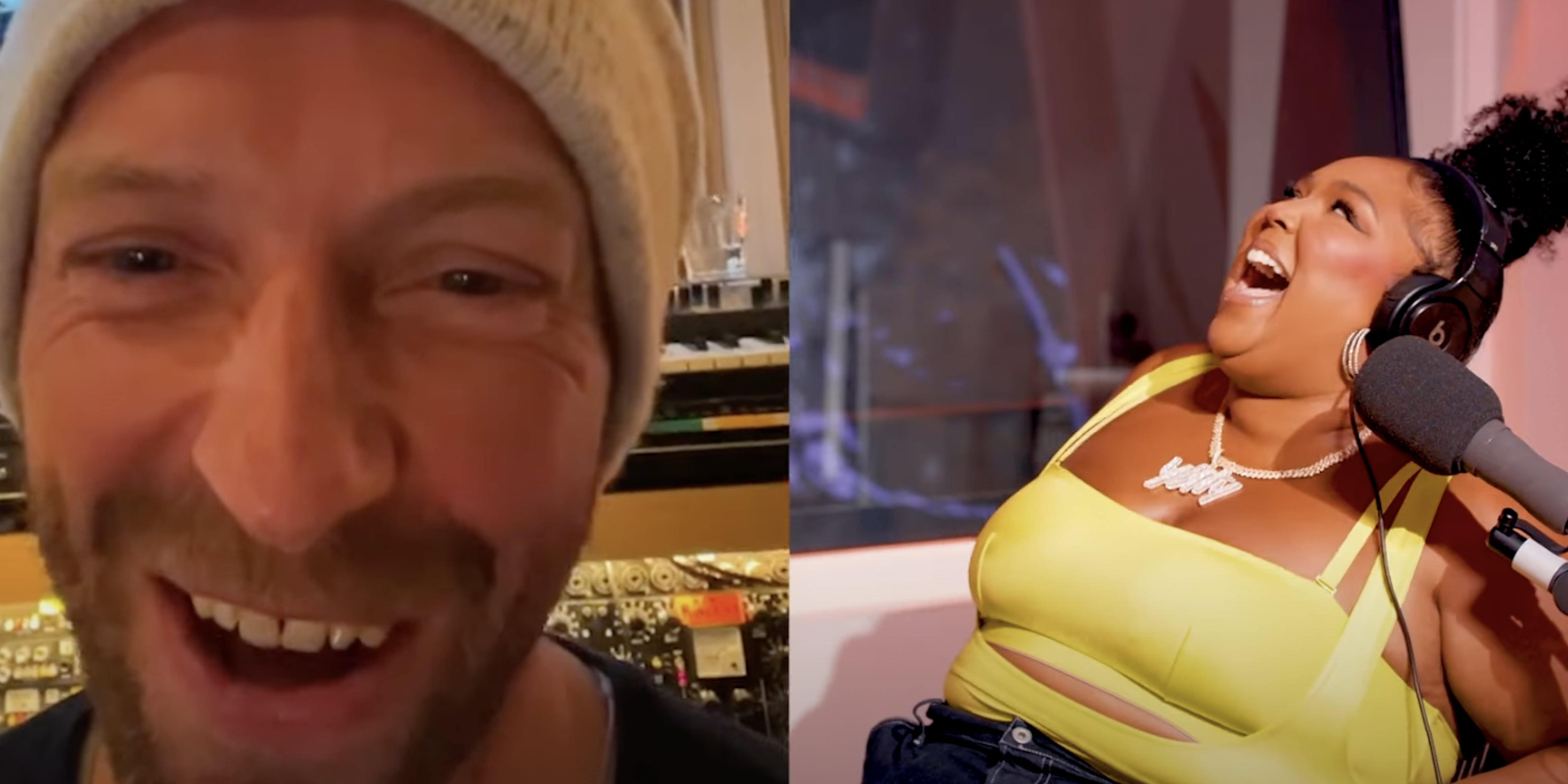 Lizzo Surprised by Coldplay's Chris Martin During Interview POPSUGAR