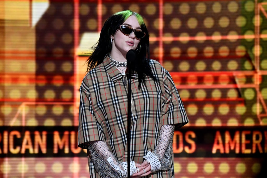 Billie Eilish's blue hair and outfit at the 2019 American Music Awards - wide 5
