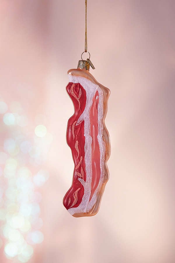 Glitter Bacon Christmas Ornament
