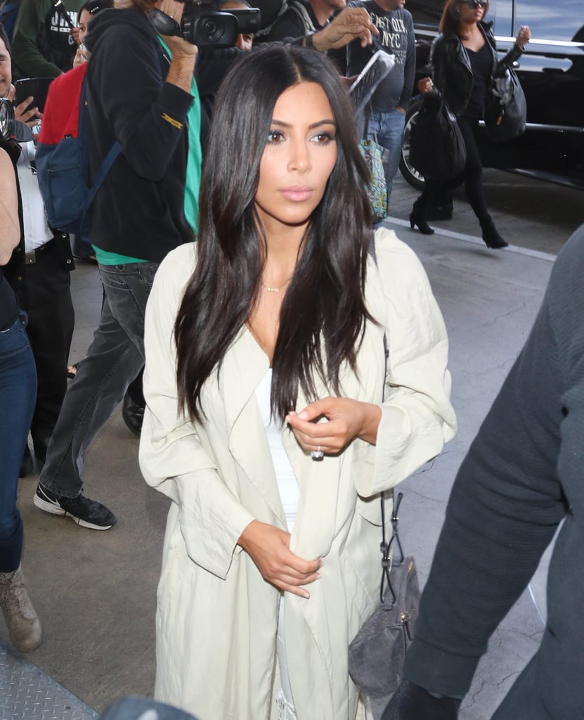Kim made her way through LAX on Tuesday.
