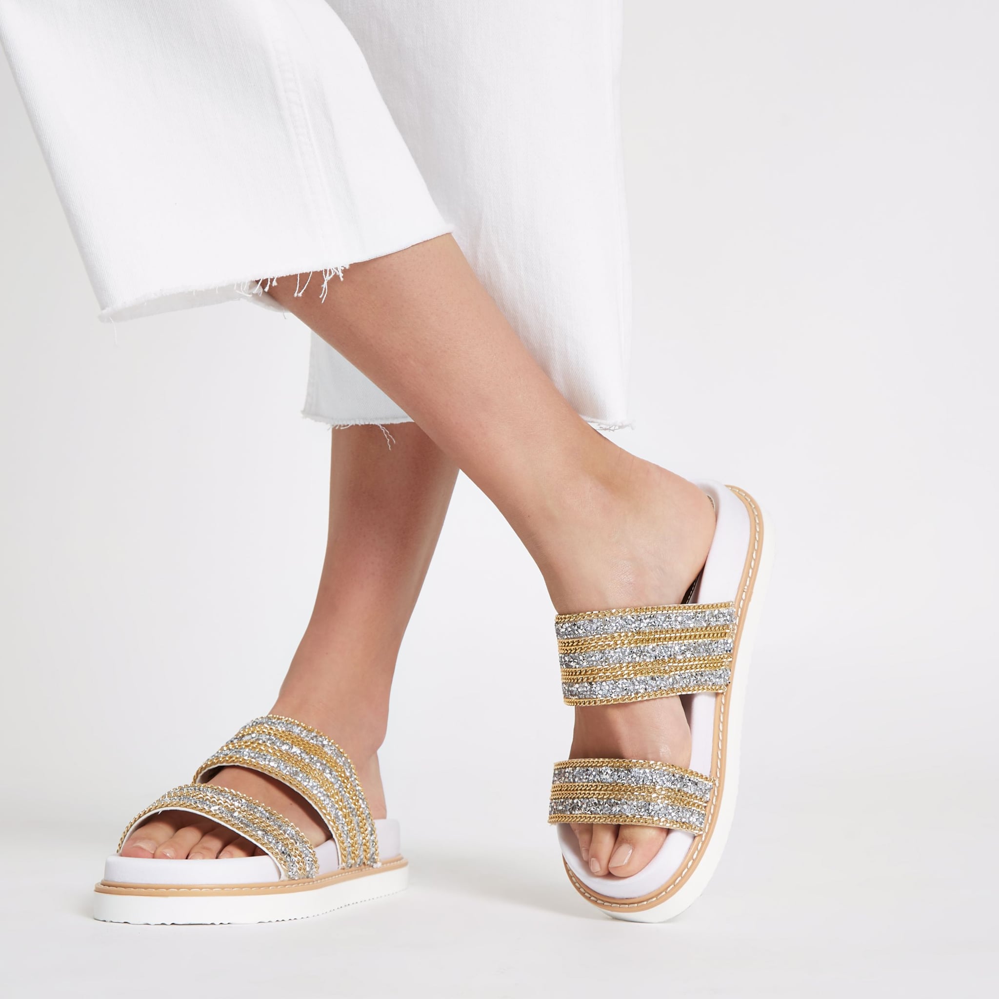 white summer sandals 2018