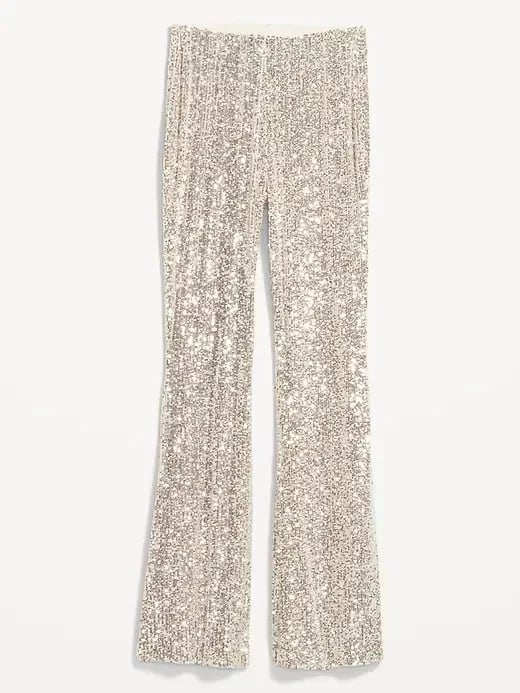 Old Navy High-Waisted Pull-On Sequin Flare Pants