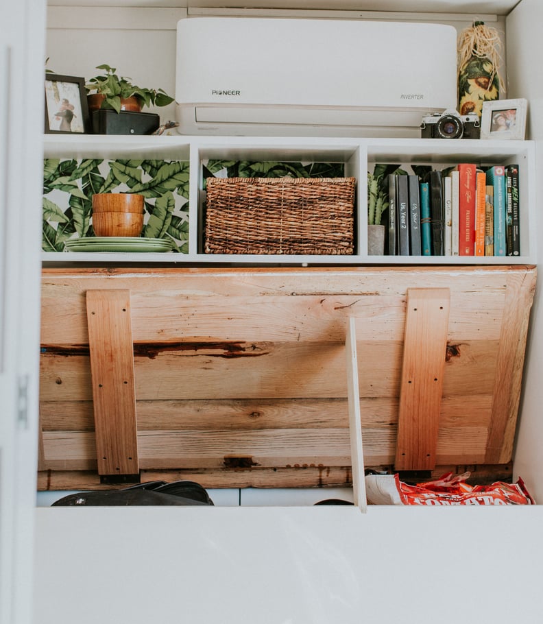 Whoa! The Wooden Countertop Flips Up to Reveal Even More Storage Space