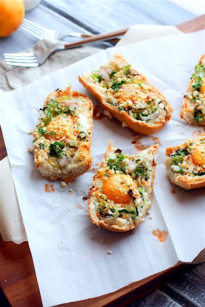 Healthy Vegetarian Stuffed Baked Egg Boats