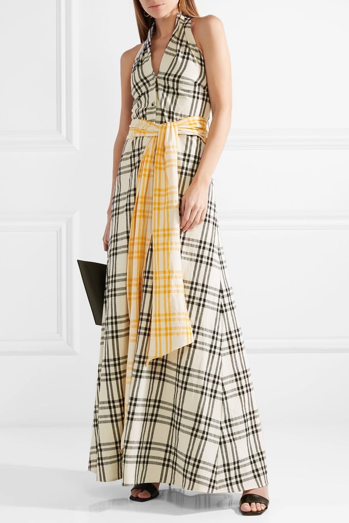 Rosie Assoulin Belted Checked Gown