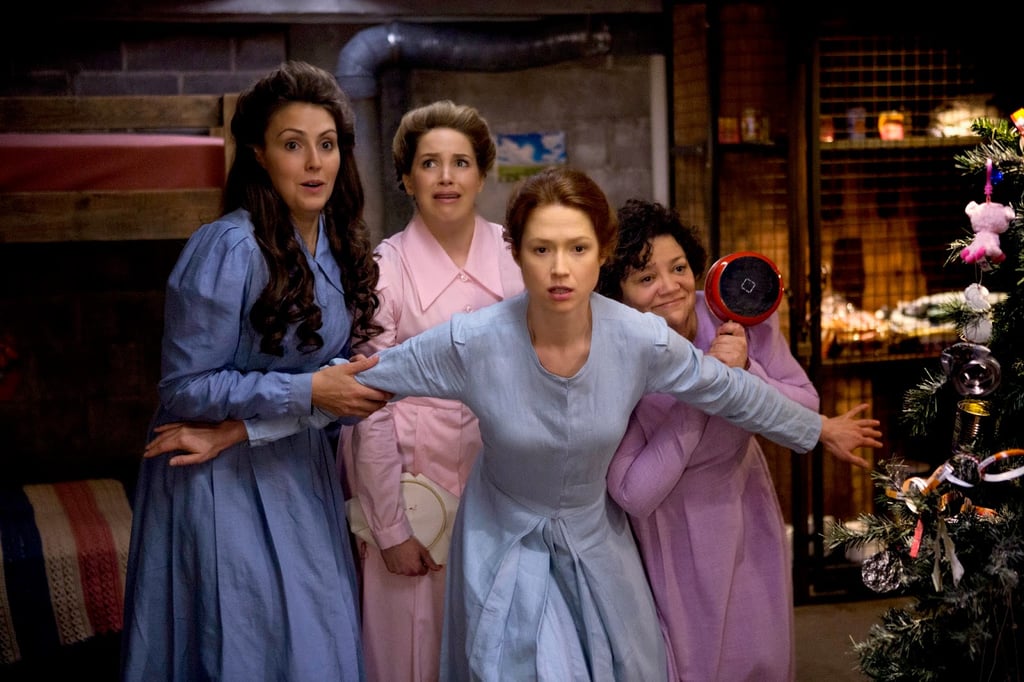 Kimmy Schmidt and the Sister Wives in Unbreakable Kimmy Schmidt