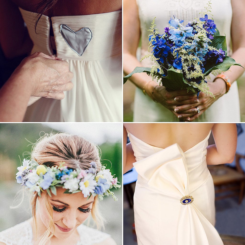 As far as wedding traditions go, the four "somethings" a bride should wear as she walks down the aisle are a treasured tradition. But with the stress that goes into modern-day wedding planning, sometimes little things can fall through the cracks. If you're stumped on your something blue, there's nothing to worry about. POPSUGAR Fashion has rounded up some seriously gorgeous inspiration for your big day.
Source: The Robertsons,  Alissa Ferullo Photography, Zac Wolf Photography, and Sequins and Candy Photography  via Style Me Pretty