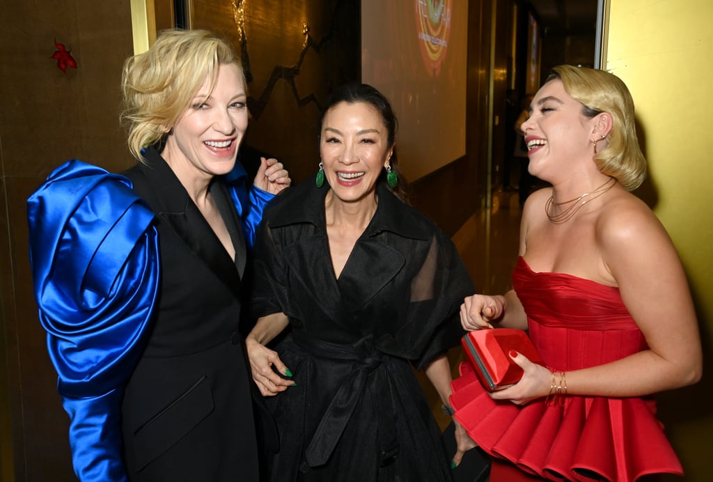 Cate Blanchett, Michelle Yeoh, and Florence Pugh at the London Critics' Circle Film Awards 2023
