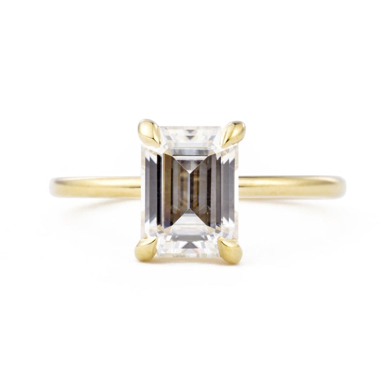 Emerald Cut Solitaire Engagement Rings
