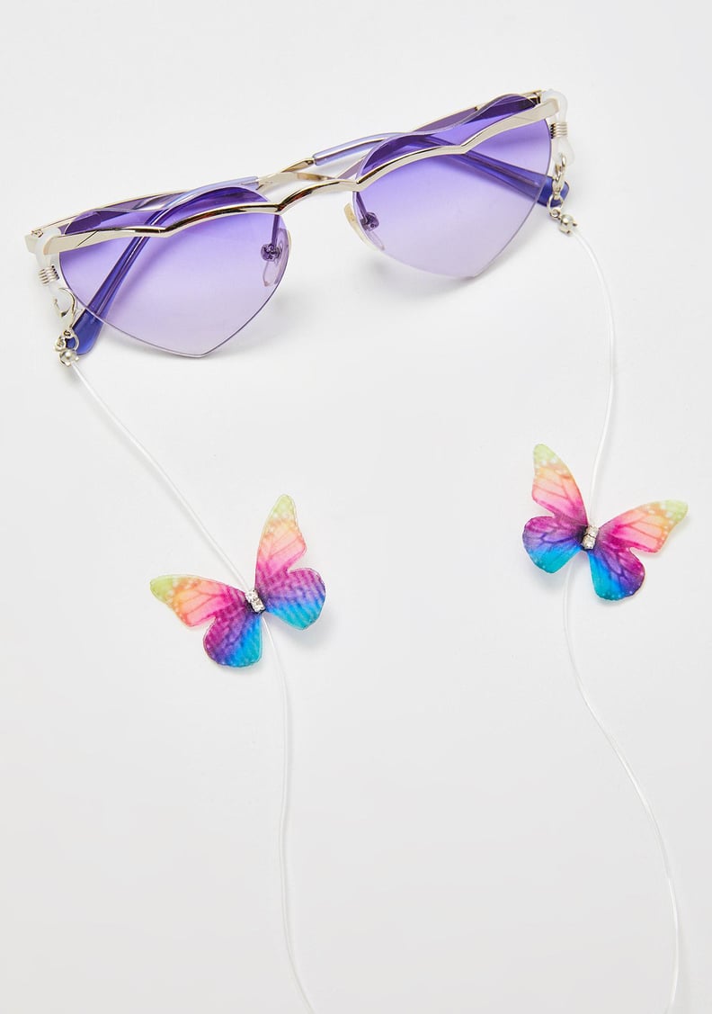 Dolls Kill Butterfly Magic Sunglasses Chain