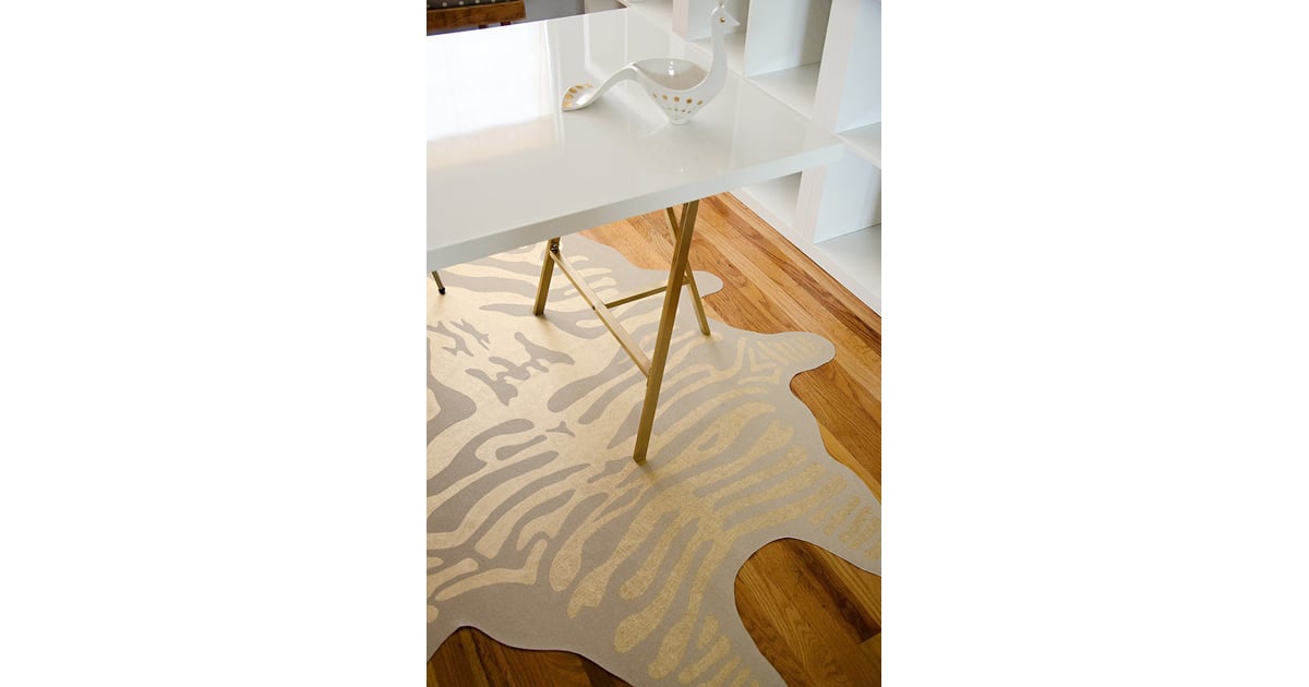 Gold Zebra Rug Best DIY Projects For Home Decorating POPSUGAR Home