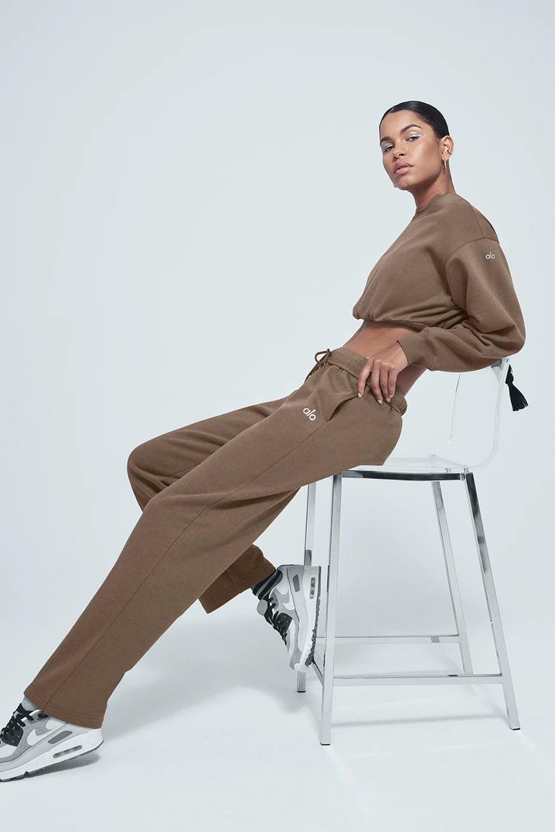 An Elevated Sweatset: Alo Accolade Straight Leg Sweatpant and Accolade Crew Neck Pullover
