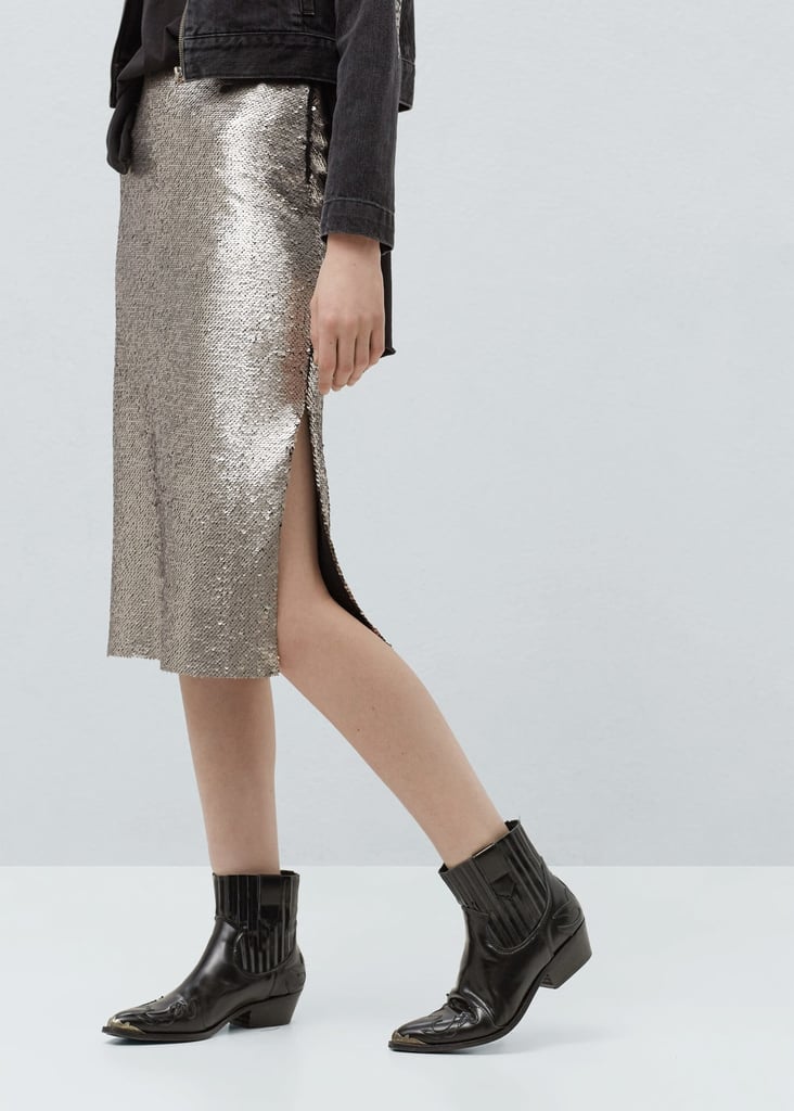 reversible sequin skirt