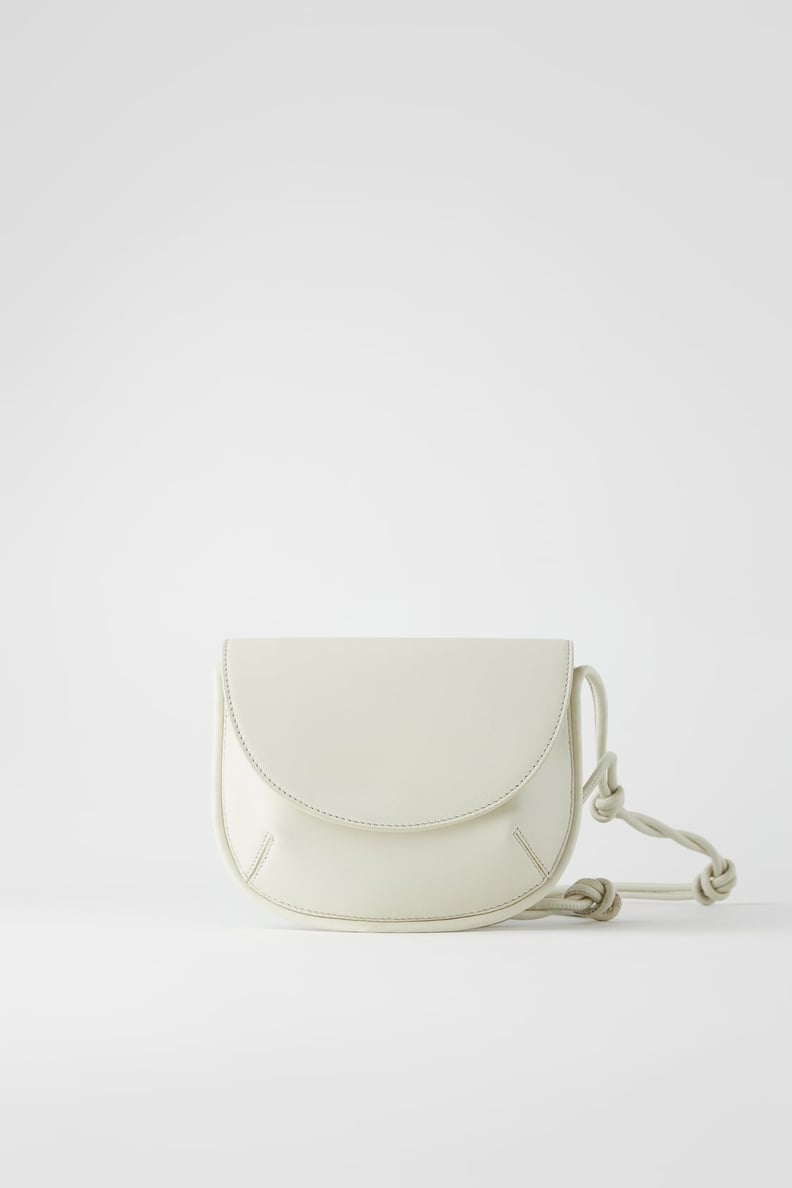 Zara Oval Leather Crossbody Bag
