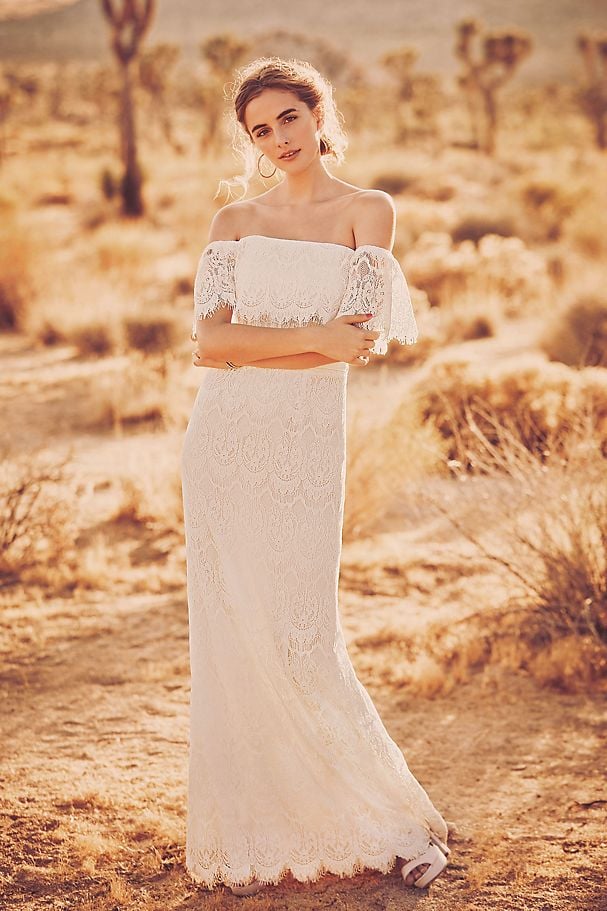 Eyelash lace wedding dress hotsell
