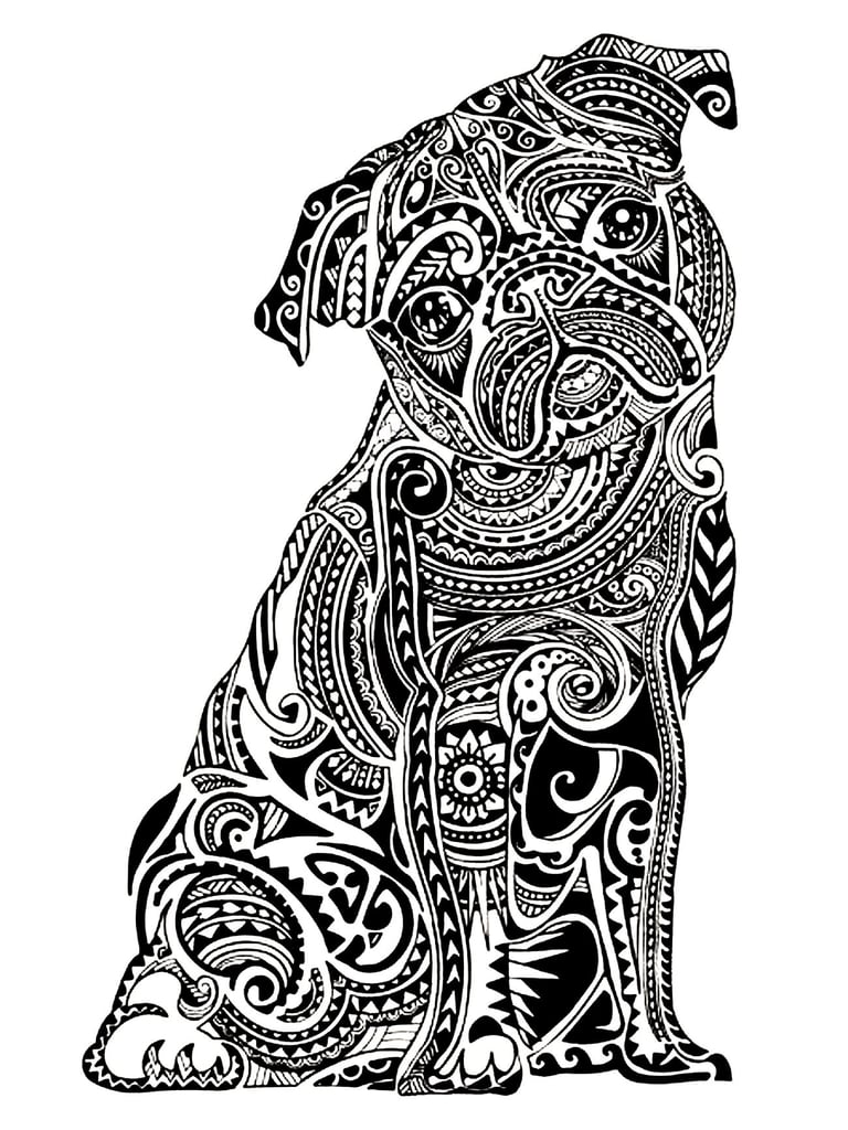 Get coloring page Pug