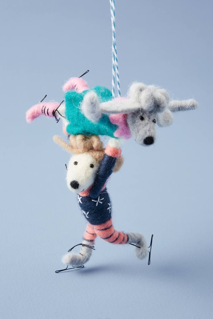 Ice Skating Poodles Ornament