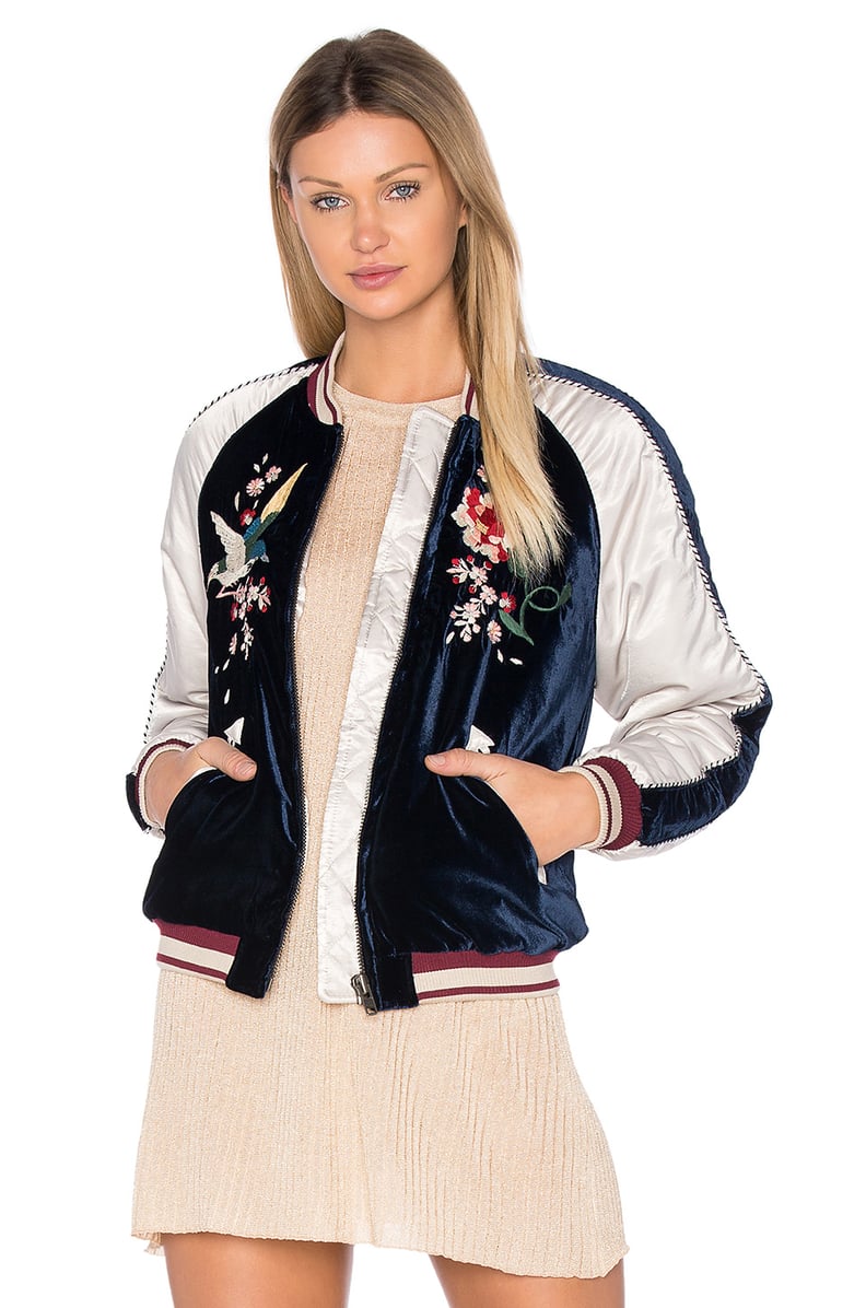 Free People Embroidered Bomber