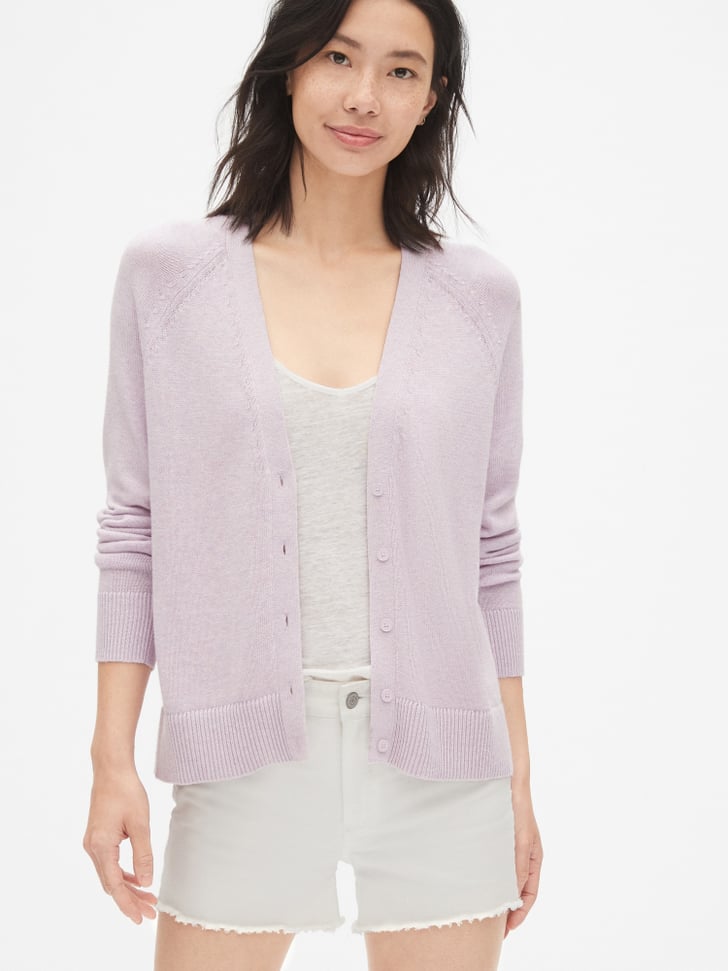 V-Neck Button-Front Cardigan Sweater 