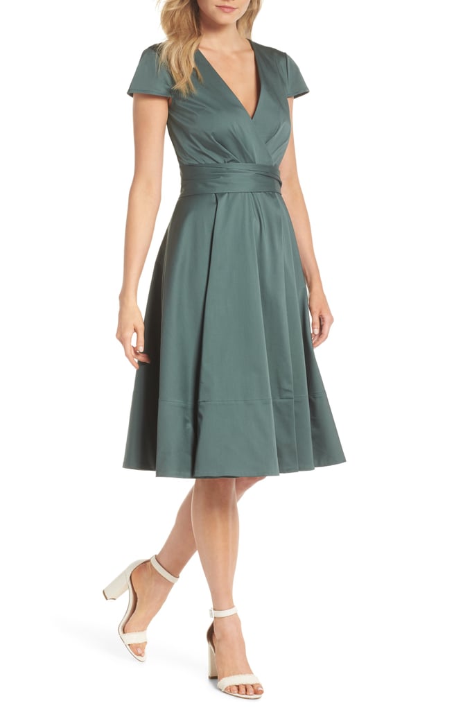 Gal Meets Glam Collection Addison Cotton Fit & Flare Wrap Dress | Best ...