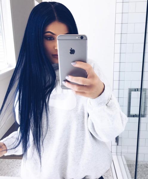Kylie Jenner's Navy Blue Hair | Spring 2016