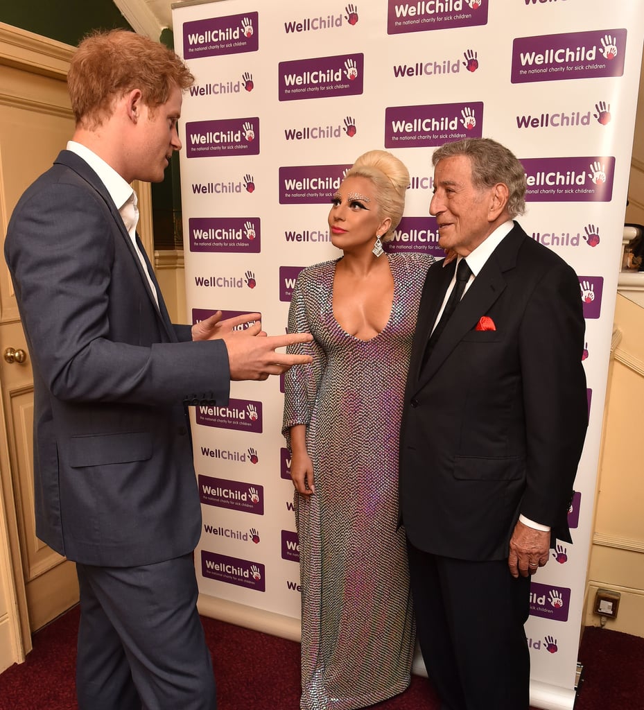 Prince Harry and Lady Gaga at the WellChild Gala in London