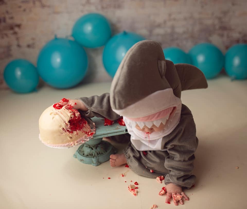 Baby Shark Eating Boob Cake as Breastfeeding a Biter Tribute Baby Shark Eating Boob Cake as Breastfeeding a Biter Tribute