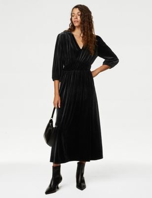 Marks & Spencer Velvet Midi Dress
