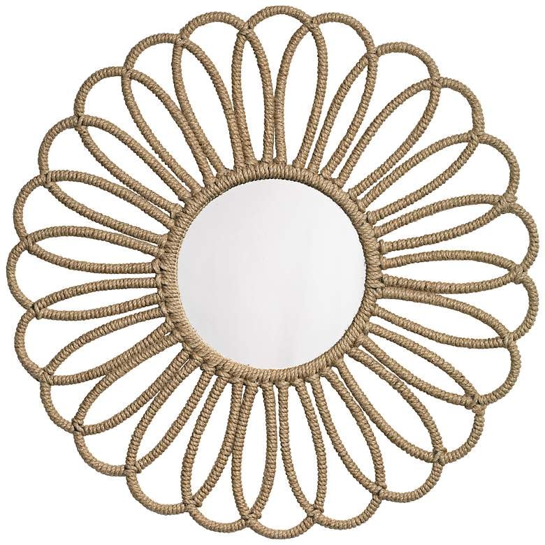 House Tyrell: Jamie Young Jute Large Flower  Round Wall Mirror