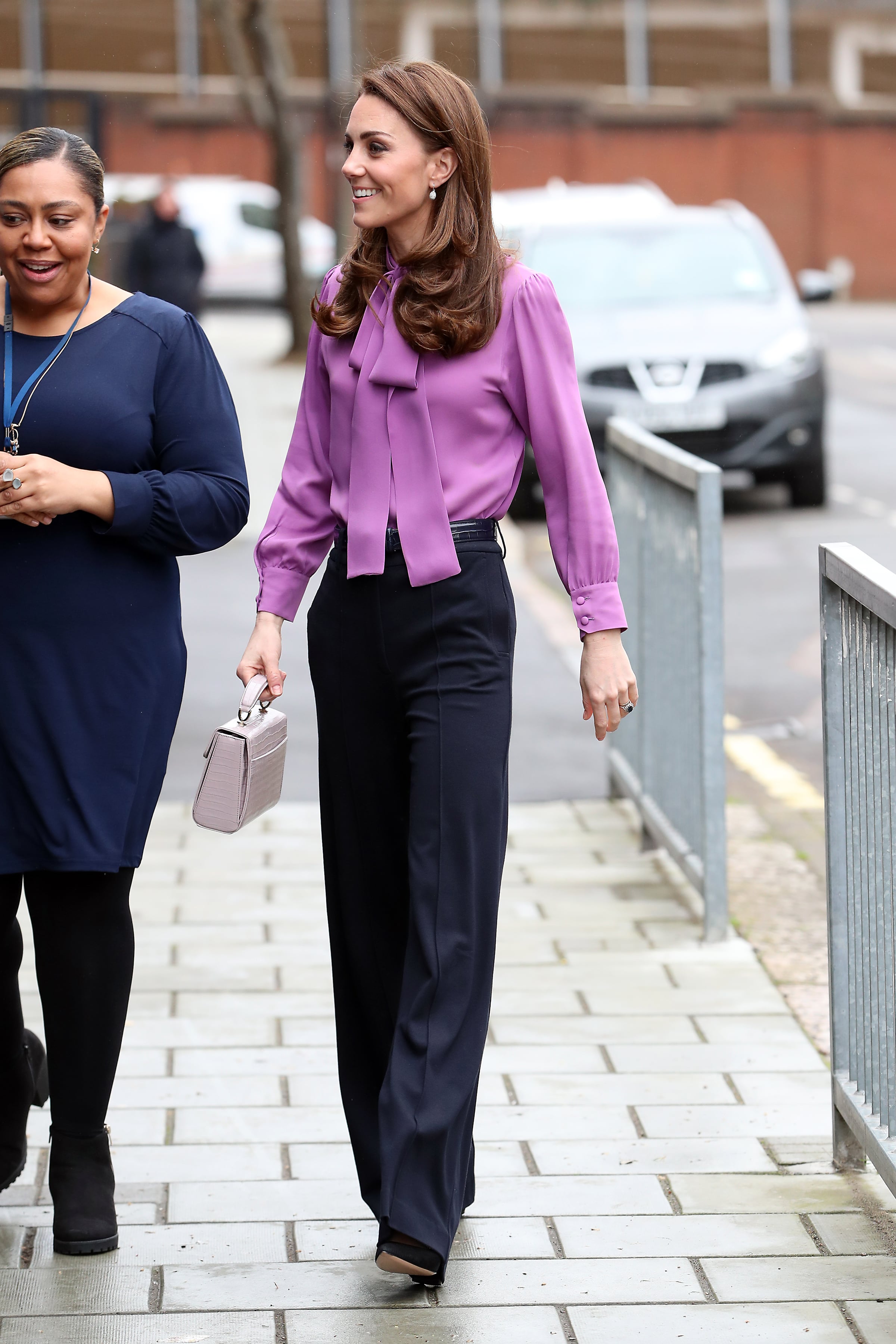 Kate Middleton Wore Wide-Leg Pants With a Gucci Blouse