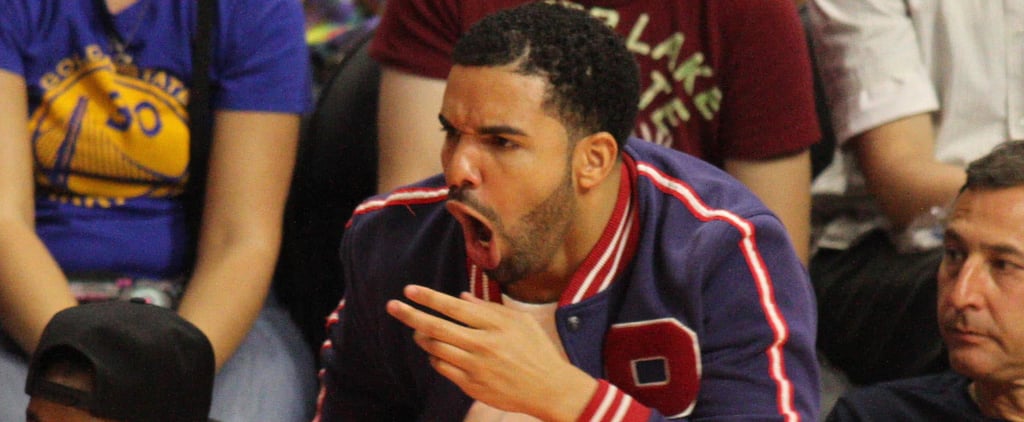 Drake at a Basketball Game in LA April 2015