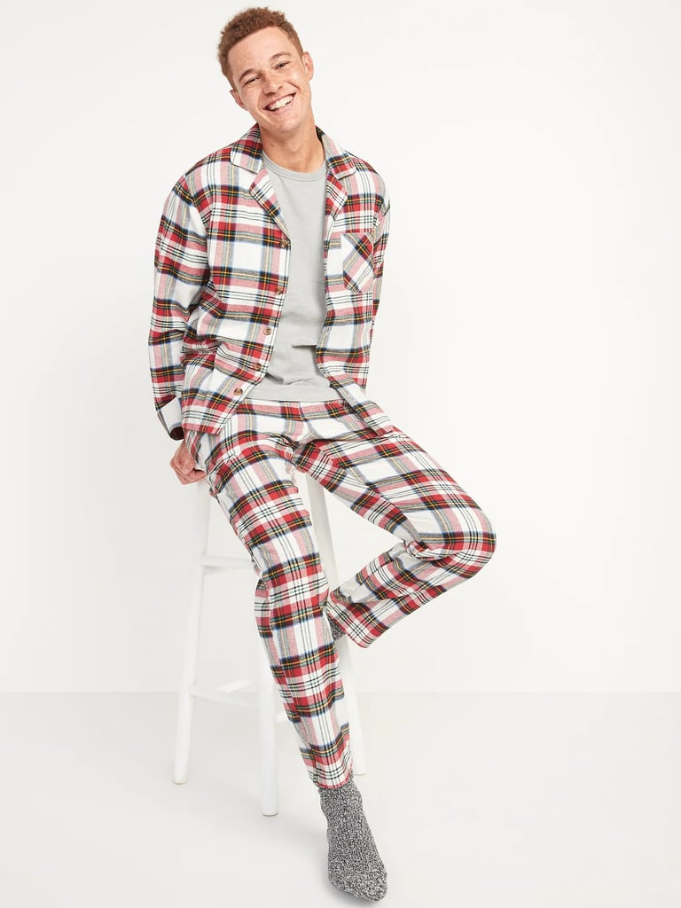 Old Navy Matching Plaid Flannel Pajama Set For Men | Old Navy Family ...