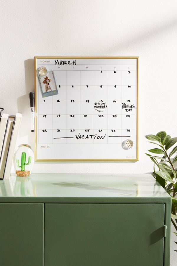 U Brands Dry Erase Calendar Message Board