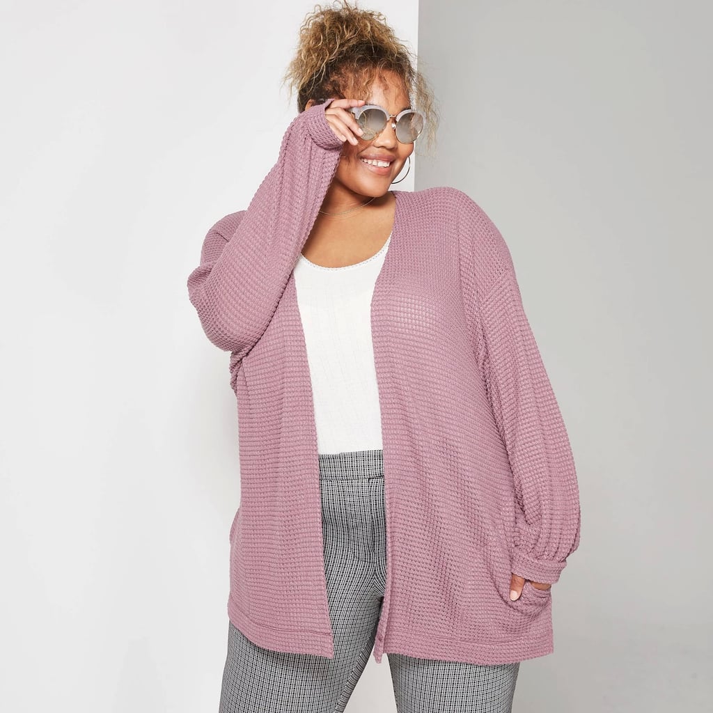 Wild Fable Plus-Size Oversize Waffle Cardigan