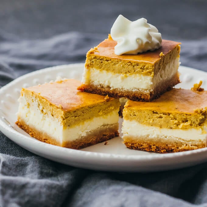 Low-Carb Pumpkin Cheesecake Bars
