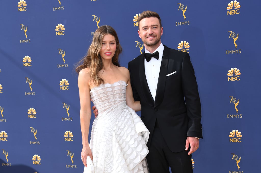 Justin Timberlake and Jessica Biel at the 2018 Emmys