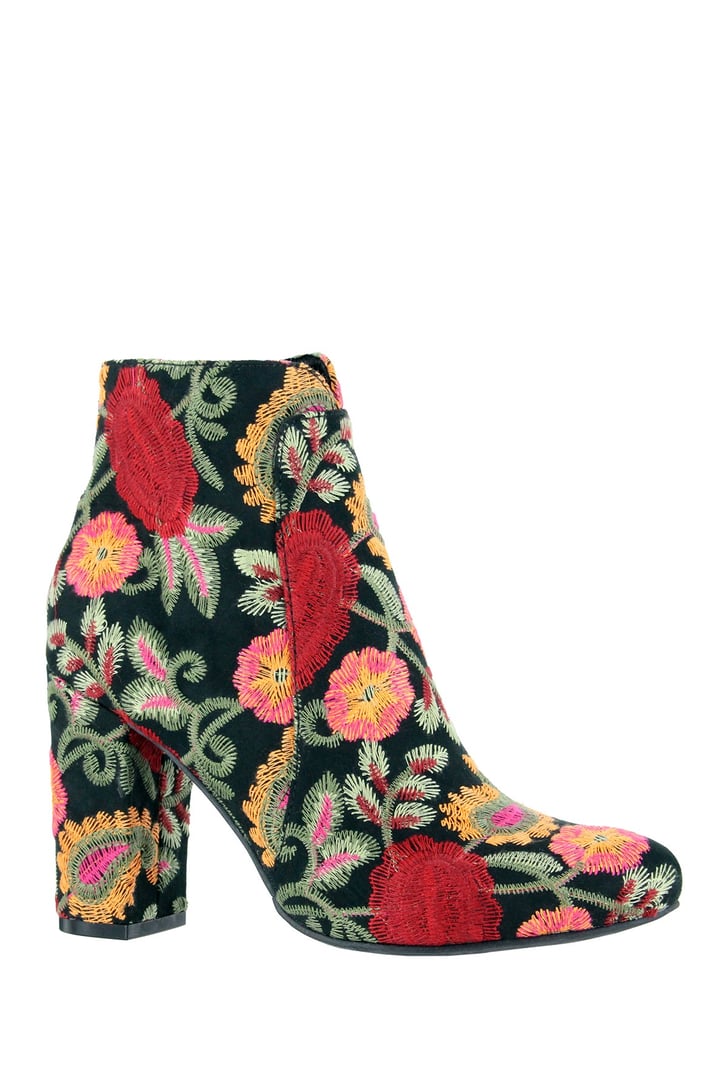 MIA Rosebud Embroidered Block Heel Bootie | How to Wear Boots With a ...